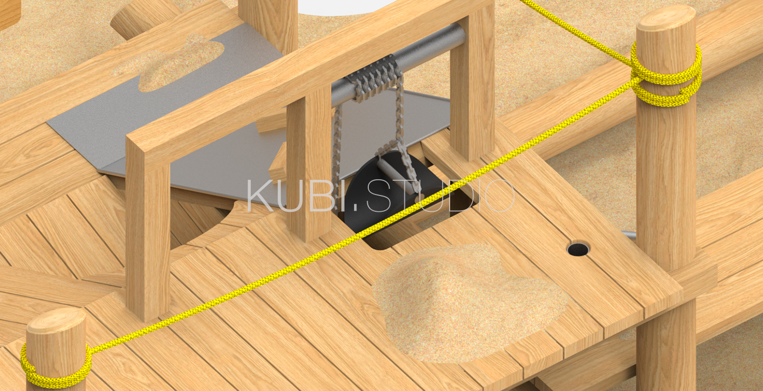 Песочница из бревен Шахта