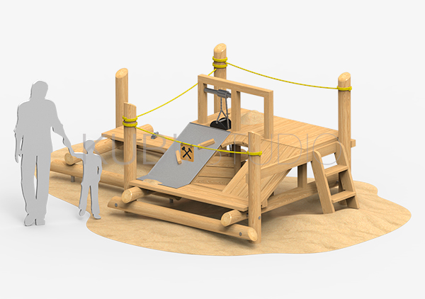 Песочница из бревен Шахта