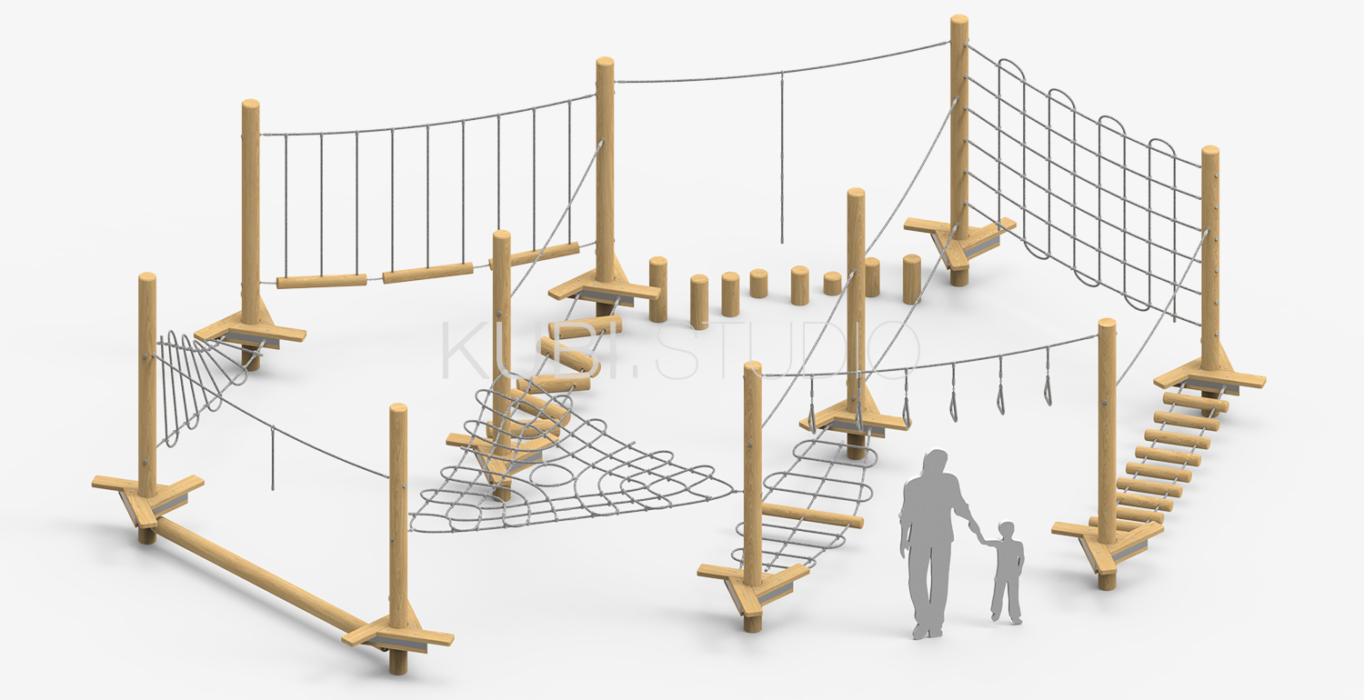 Канатный комплекс для детской площадки
